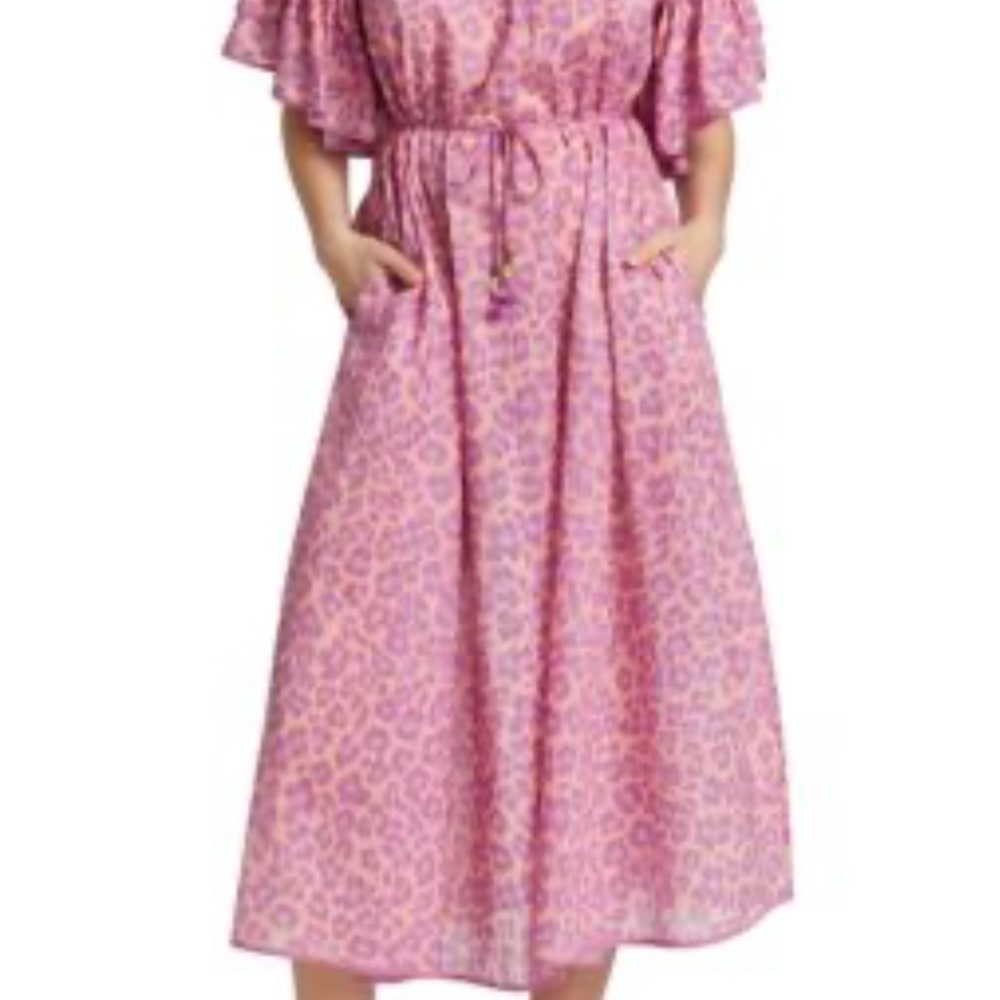 Zimmermann Pink Leopard Maxi Dress US 4